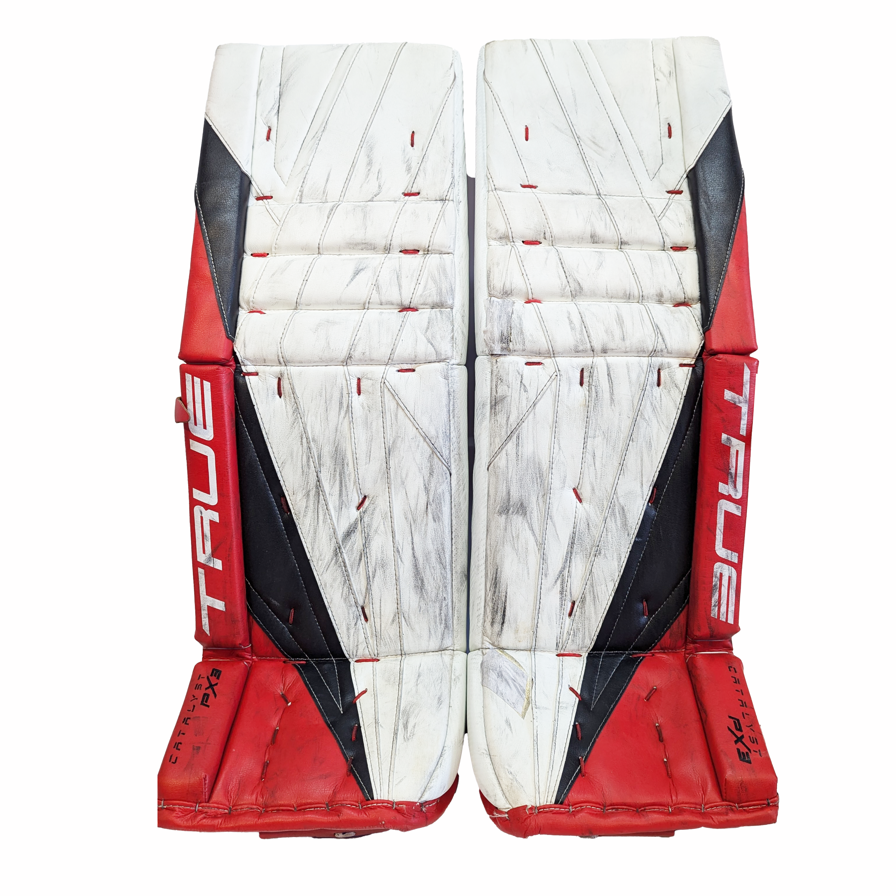 True Catalyst PX3 - Jambières de gardien de but Pro d'occasion (blanc/rouge/noir)